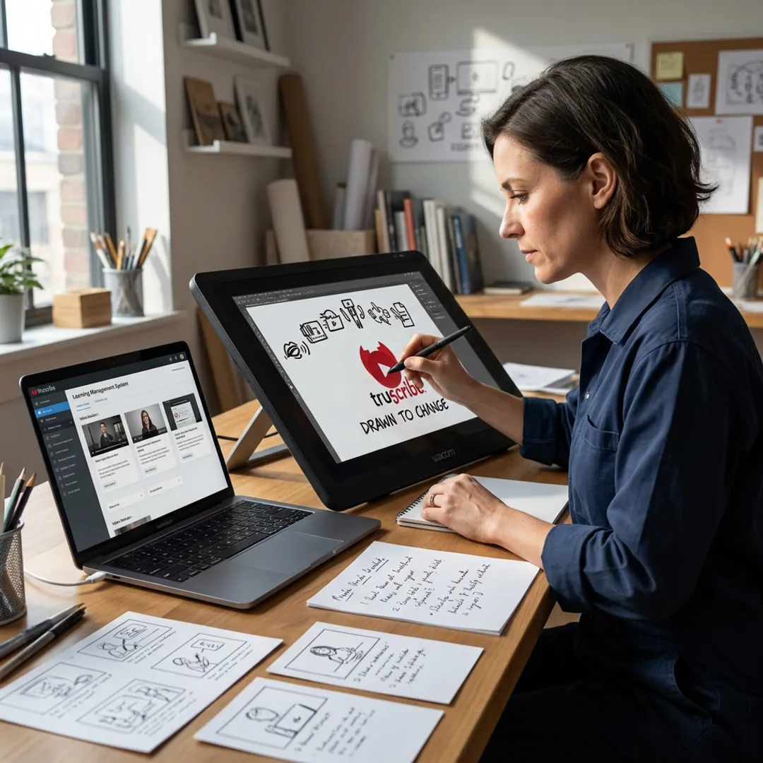 Illustrated corporate training content production