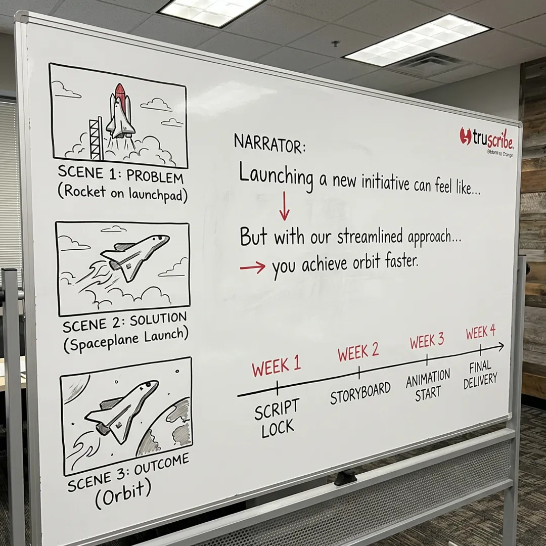 Whiteboard video production process