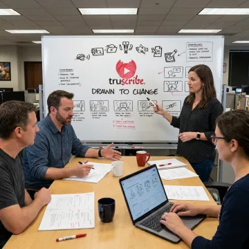 Creative team planning a product demo video storyboard