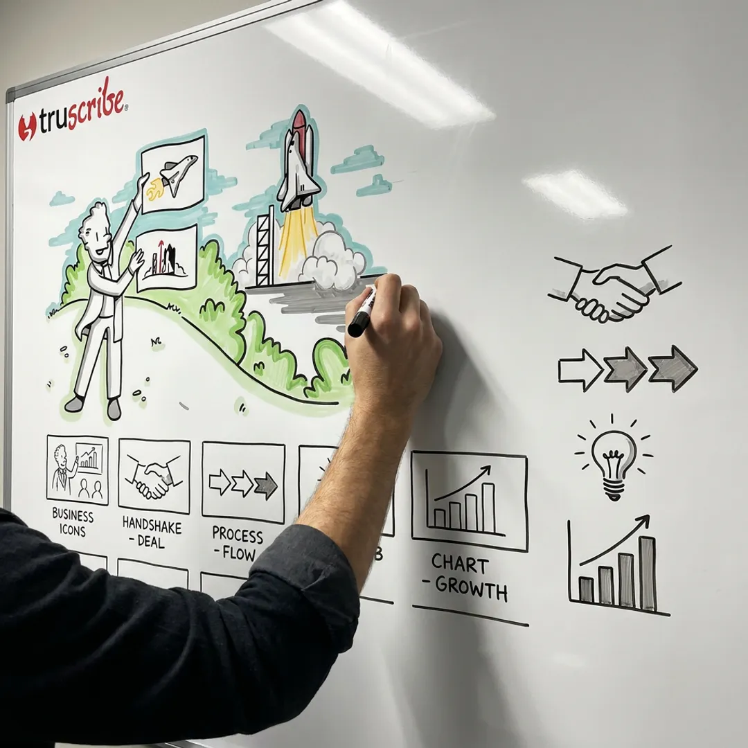 Hand-drawn scribble video for corporate training and marketing