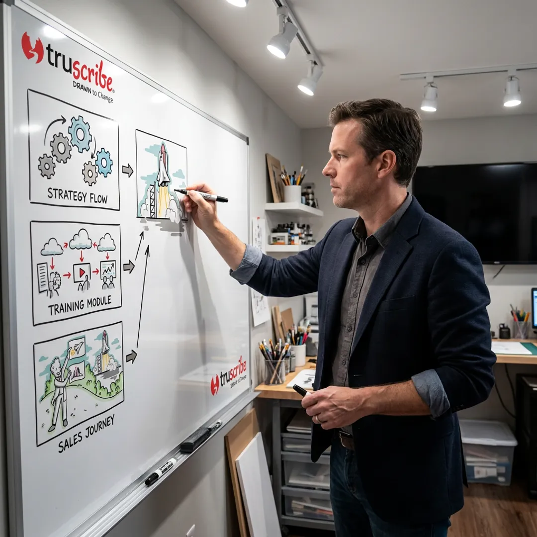 Hand-drawn enterprise explainer video production