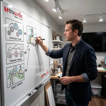 Hand-drawn enterprise explainer video production
