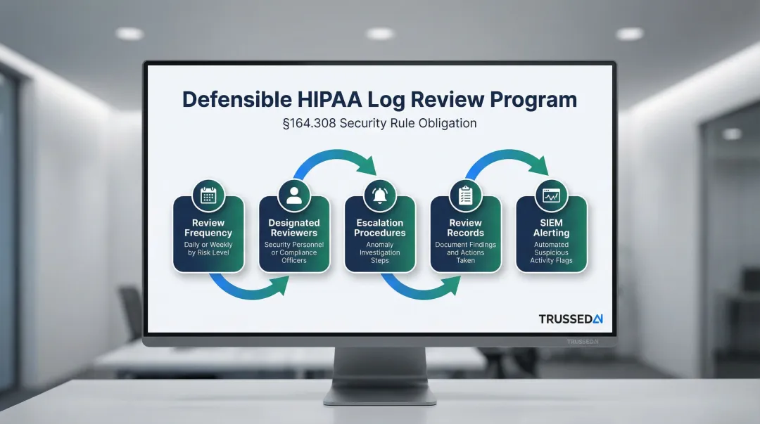 Five-element HIPAA audit log review program components for OCR defensibility