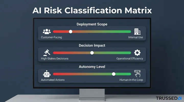AI system risk classification framework three-dimension matrix for enterprise governance