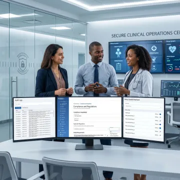 Healthcare AI governance dashboard and compliance team
