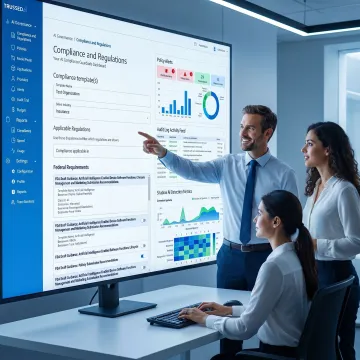 Enterprise team reviewing AI governance dashboard