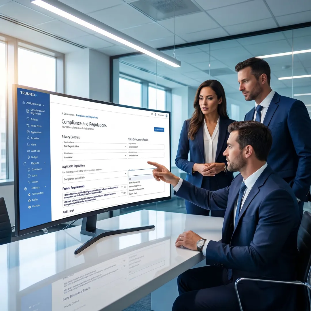 AI compliance monitoring interface