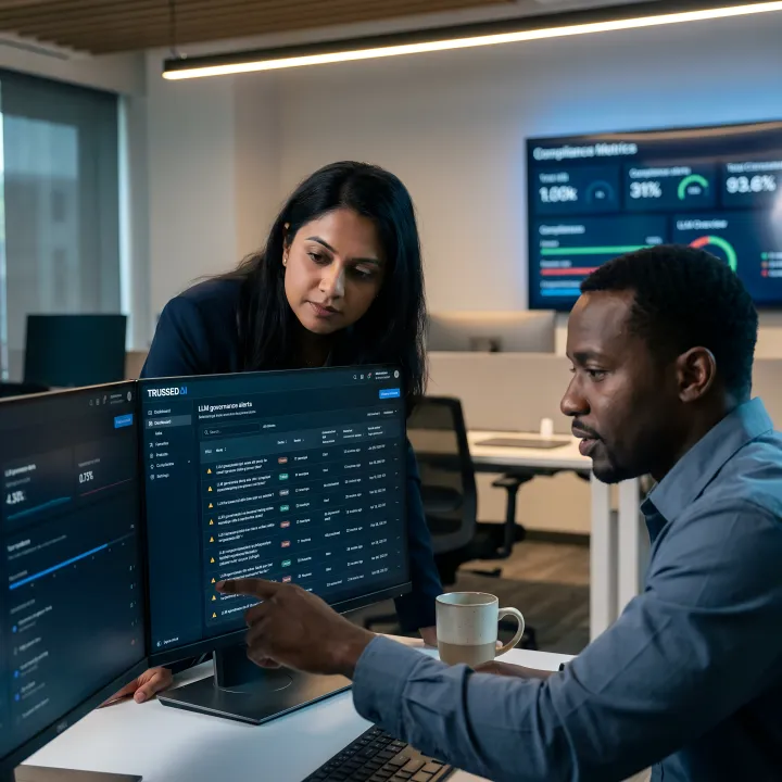 Enterprise AI security team reviewing LLM risks