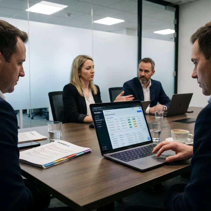 Enterprise team reviewing AI vendor risk controls