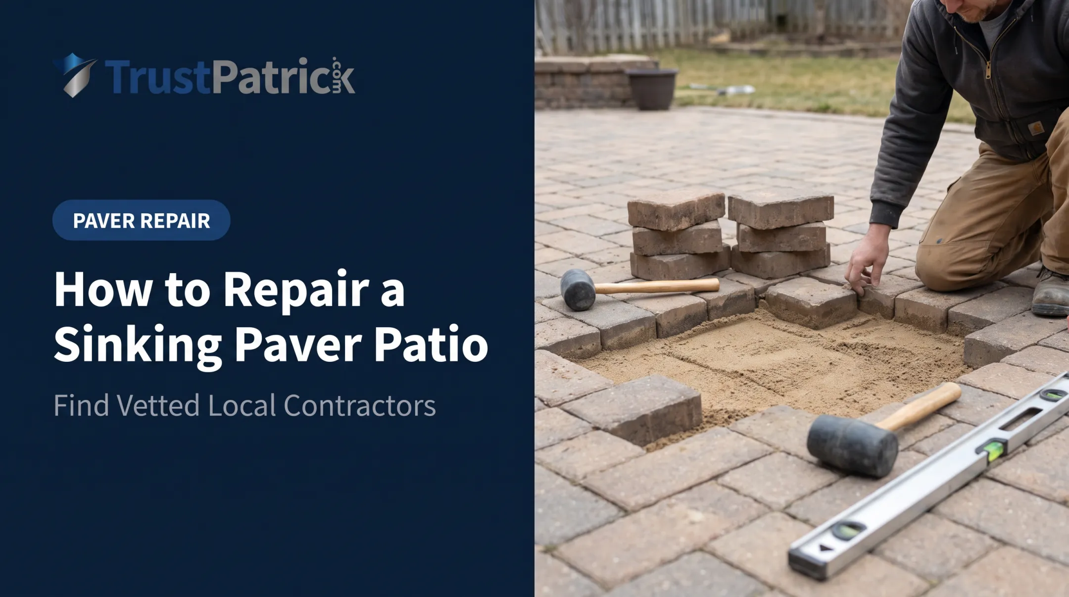 How to Repair a Sinking Paver Patio