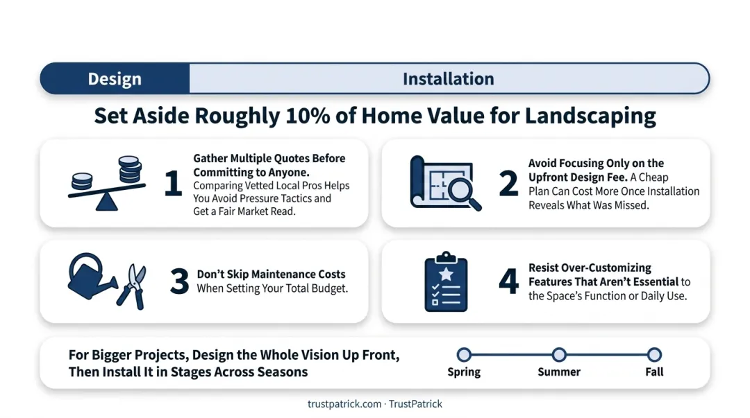 4-step smart budgeting checklist for landscape design projects