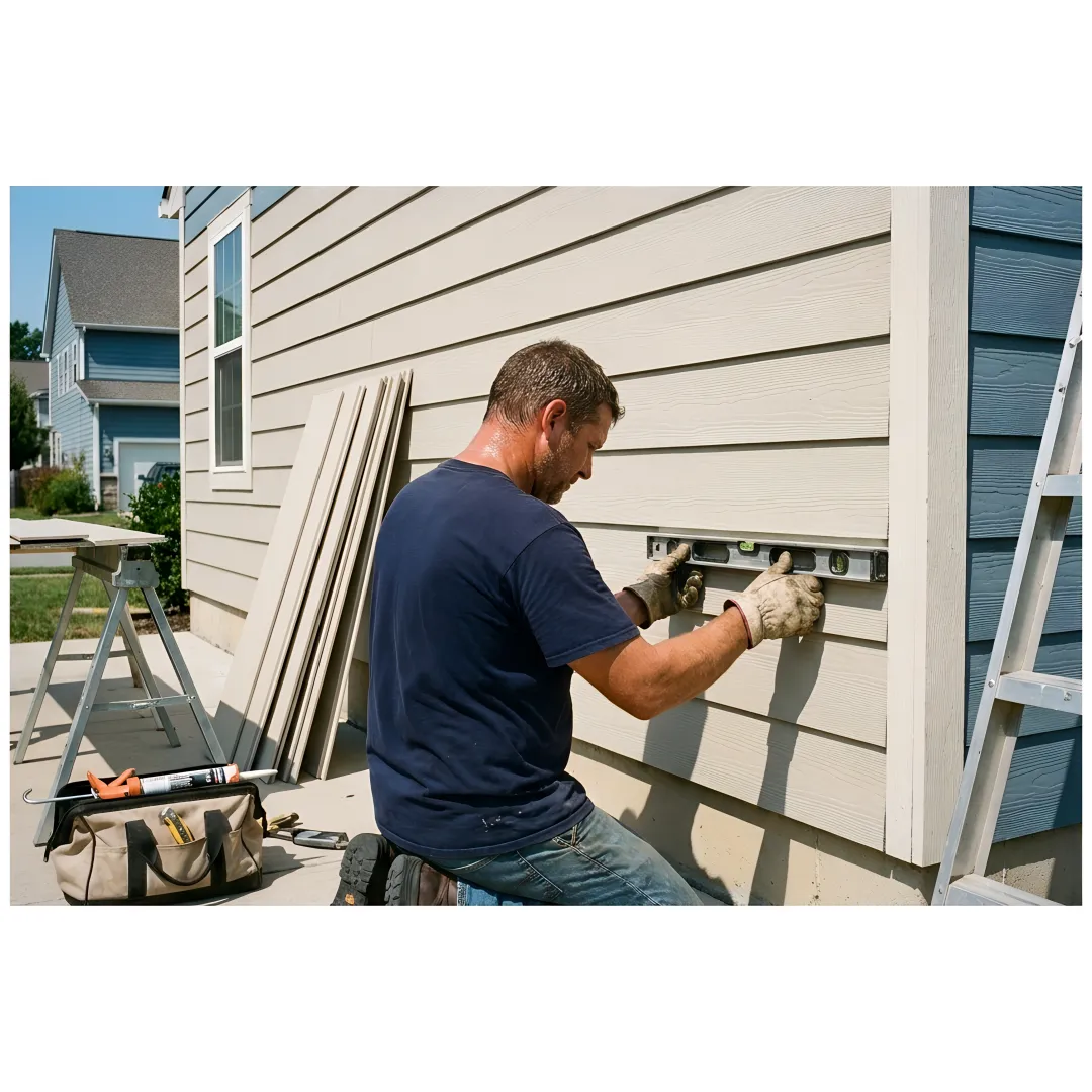 New fiber cement siding on an Austin home