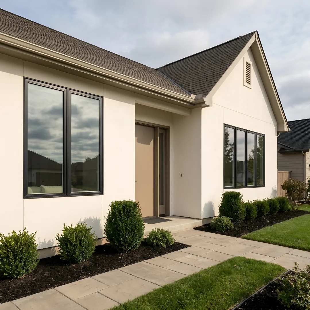 Modern Austin home with new windows and entry door