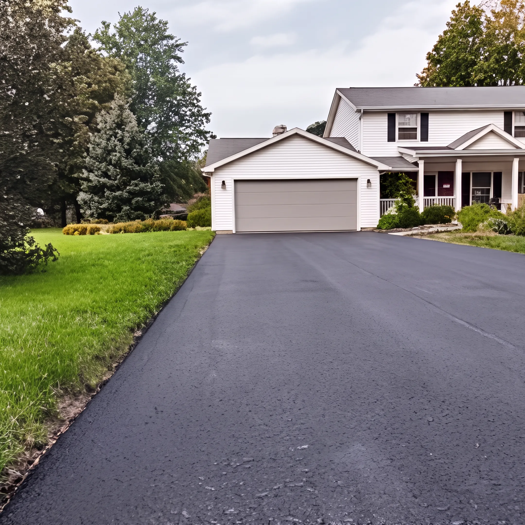 Modern insulated garage door on a residential home