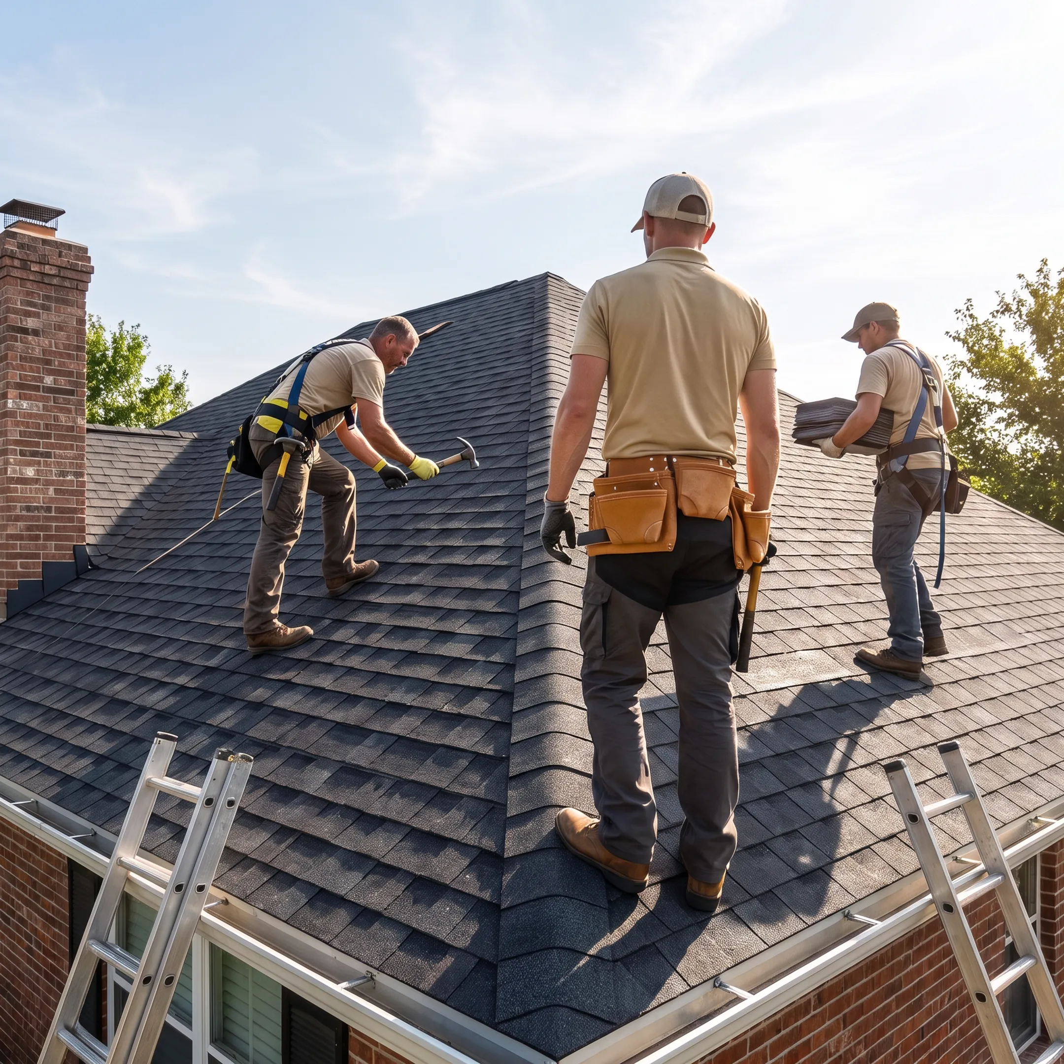 Austin home receiving a new roof