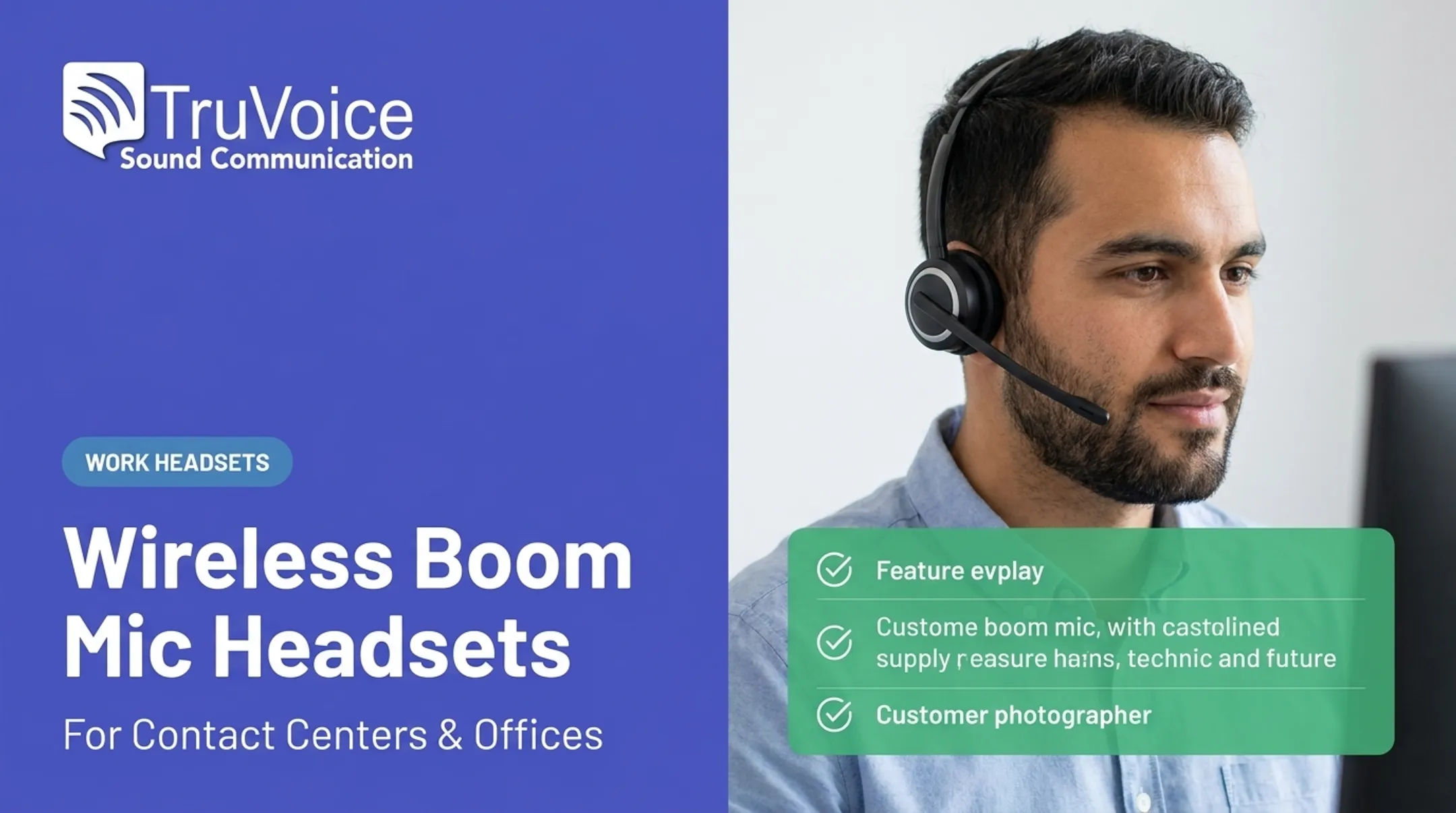 Wireless Boom Mic Headsets