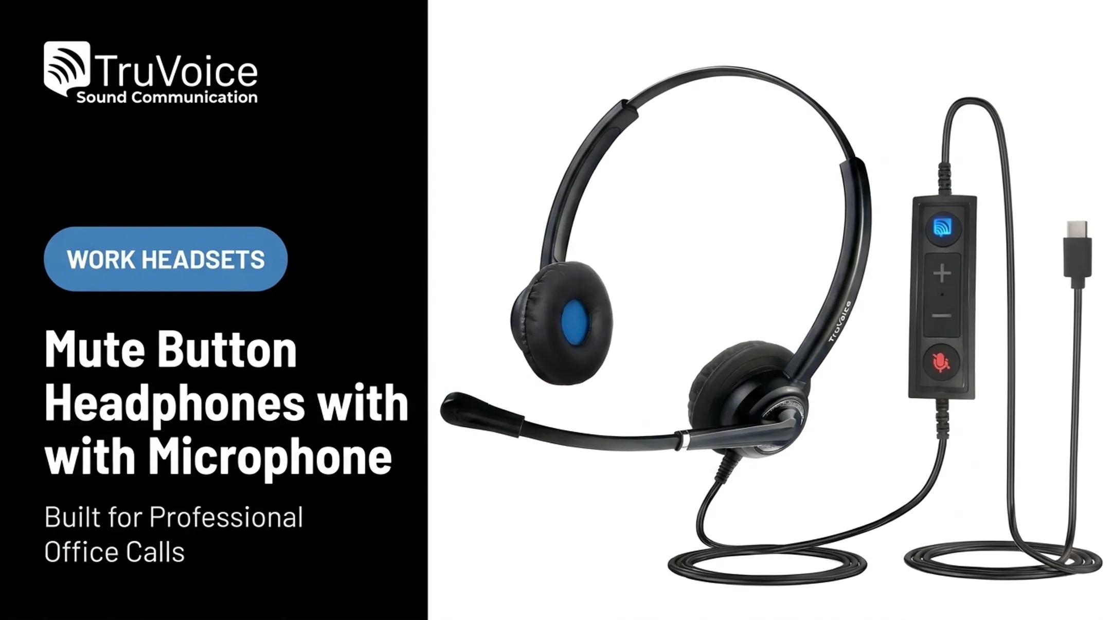 Mute Button Headphones with Microphone