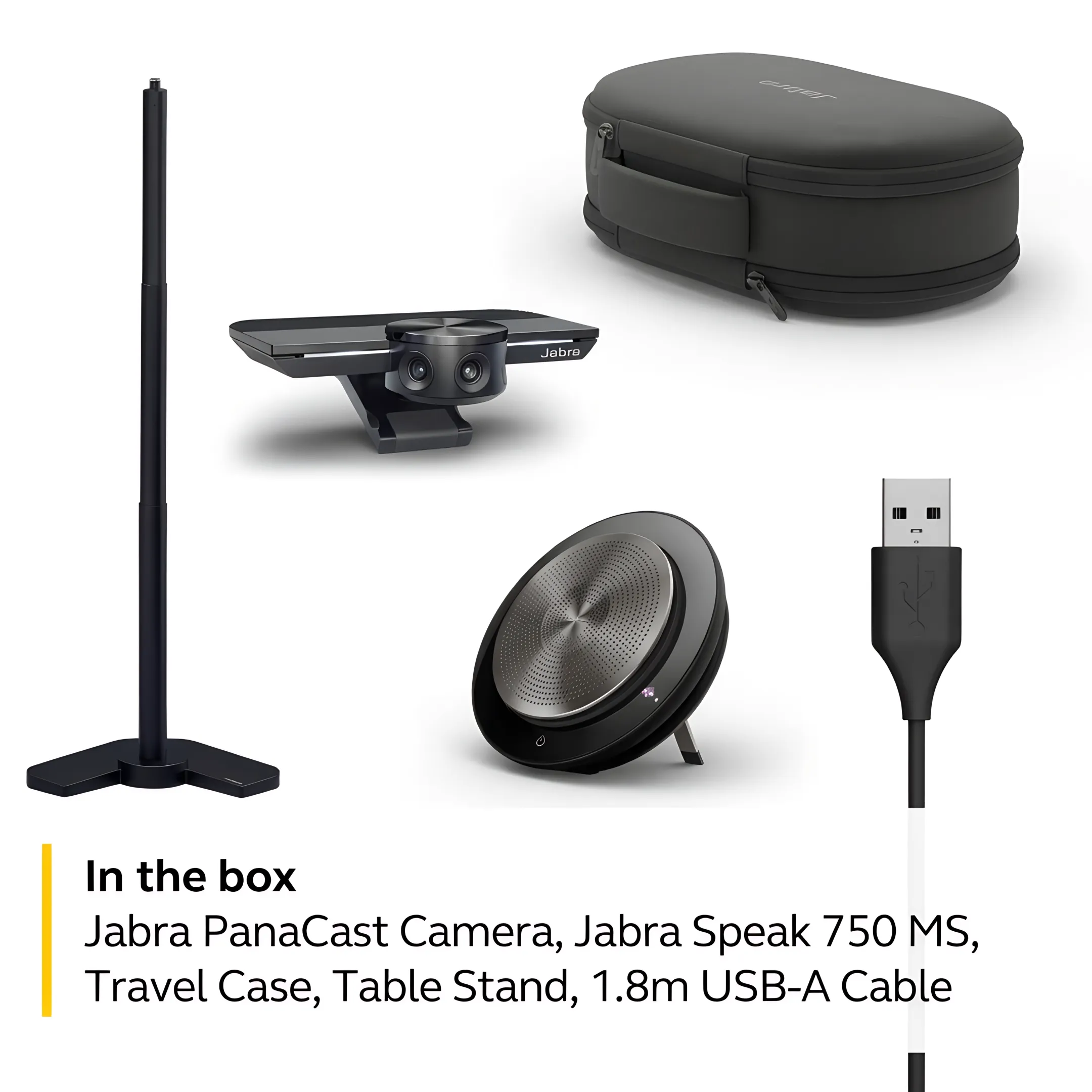 Microsoft Teams-compatible business phone and conference equipment on an office table