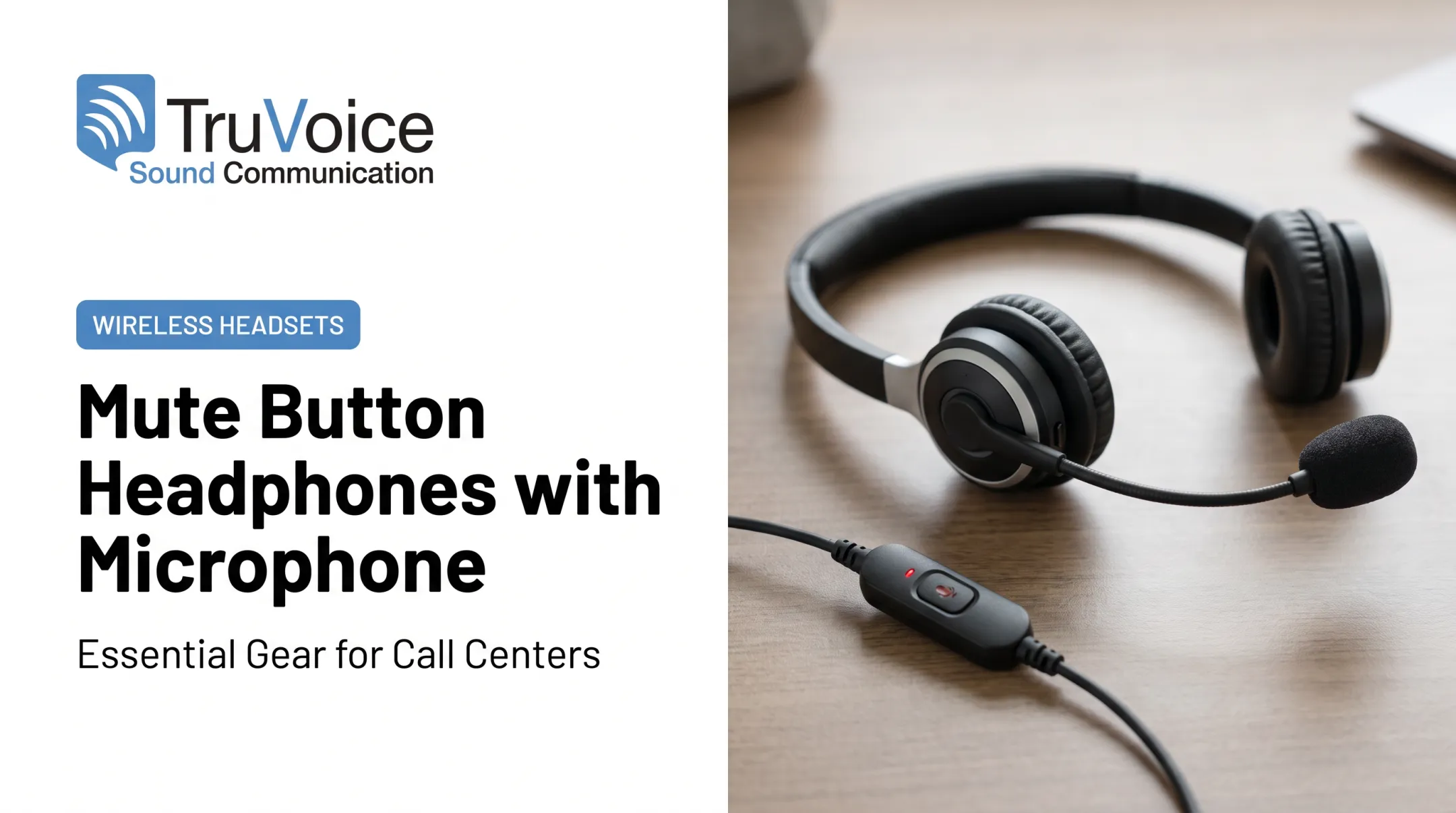 Mute Button Headphones with Microphone