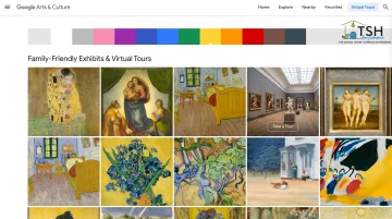 Google Arts and Culture virtual museum tour interface for students