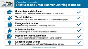 Six essential features checklist for choosing summer learning workbooks