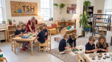 The School House microschool classroom with teacher-led small group instruction