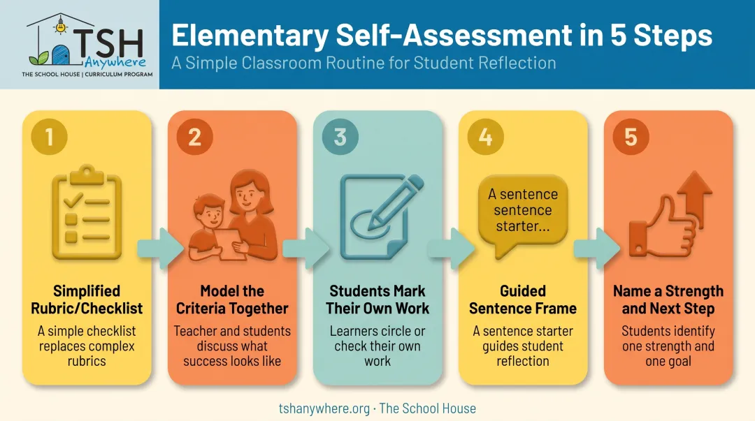 5-step process for guiding elementary students through self-assessment
