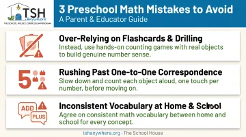 Three common preschool math teaching mistakes parents should avoid infographic
