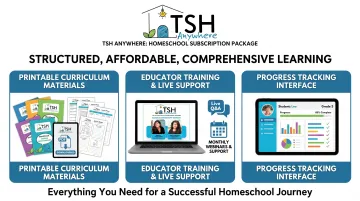 TSH Anywhere homeschool subscription curriculum and educator support materials