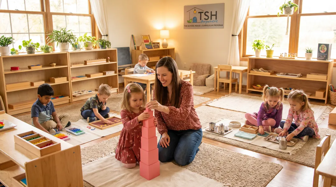 The School House classroom using Montessori-based American Emergent Curriculum