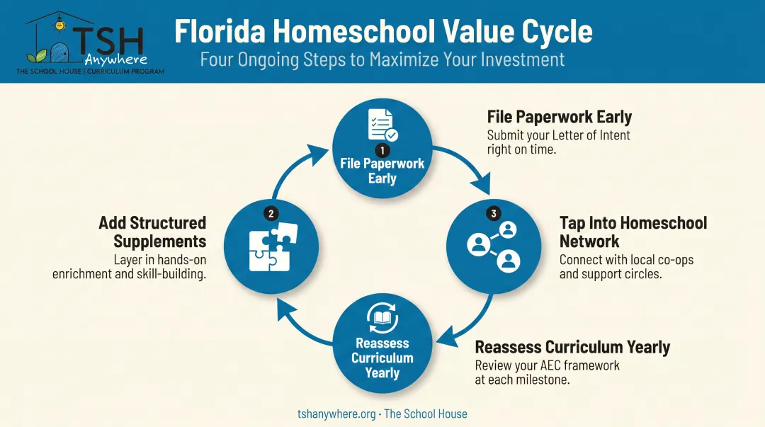 Four-step system to maximize homeschooling value in Florida