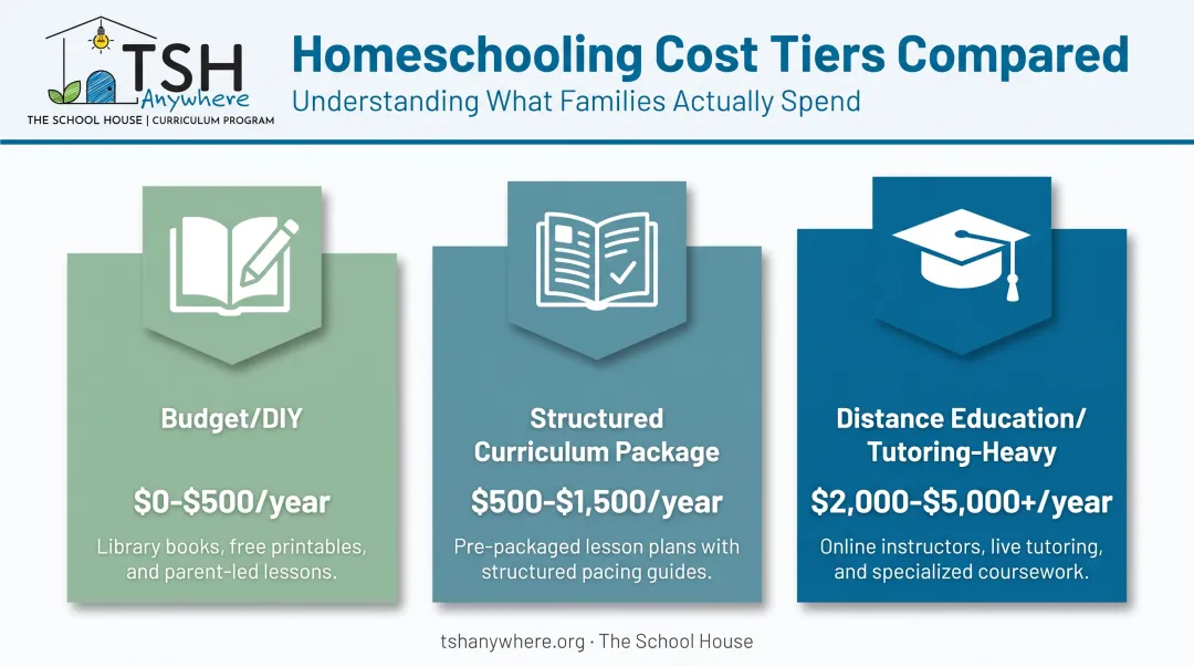 Three-tier Australian homeschooling cost comparison from DIY to distance education