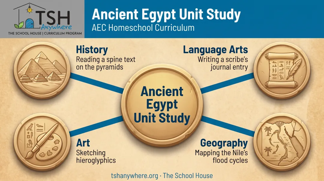 Ancient Egypt unit study hub connecting history art and geography