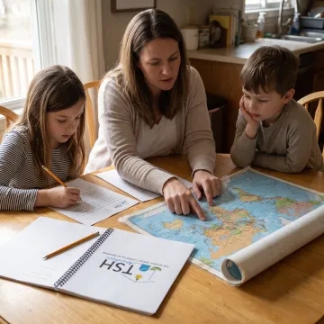 Homeschool family using history and civics curriculum