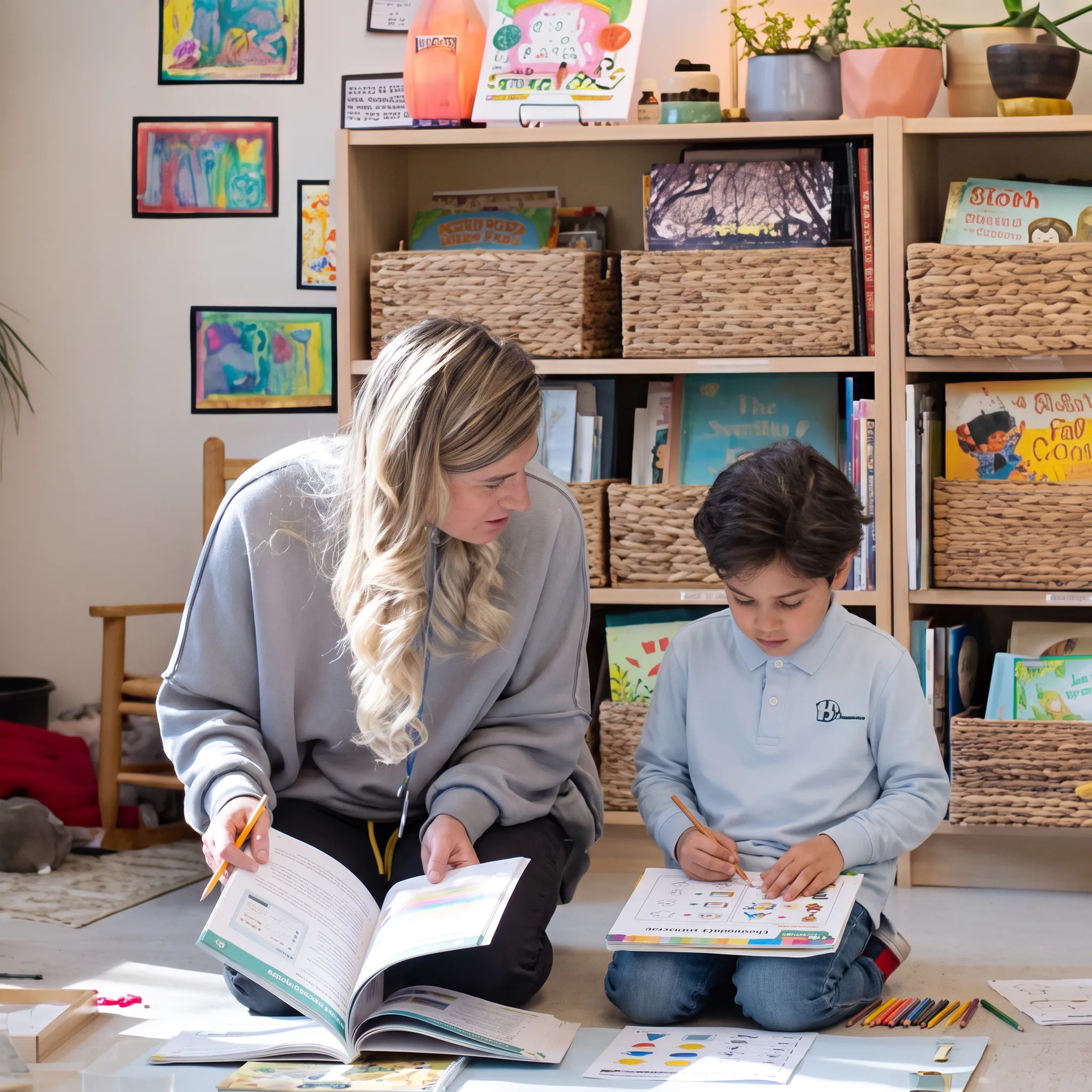 Parent planning an elementary homeschool curriculum