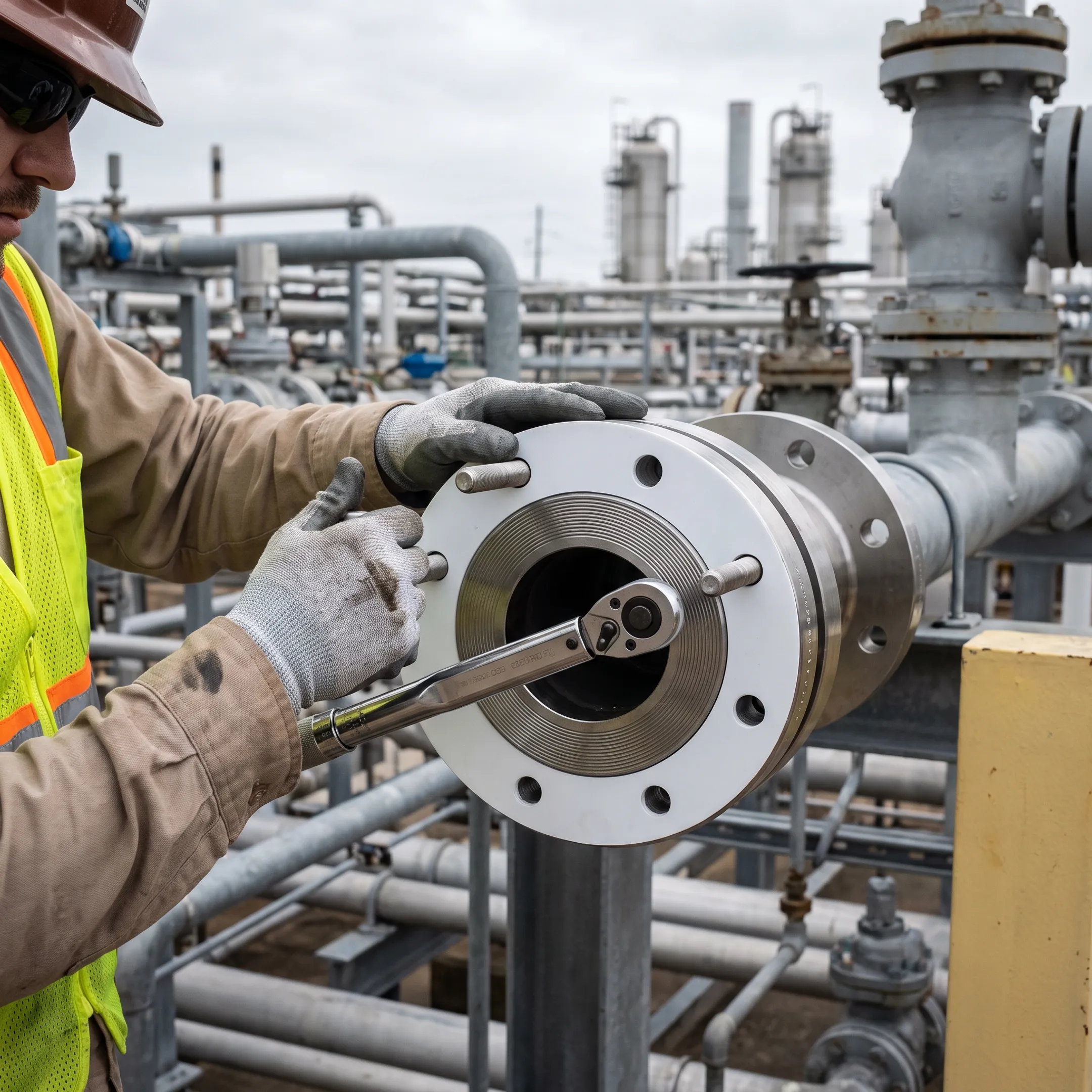 Petrochemical flange gasket application
