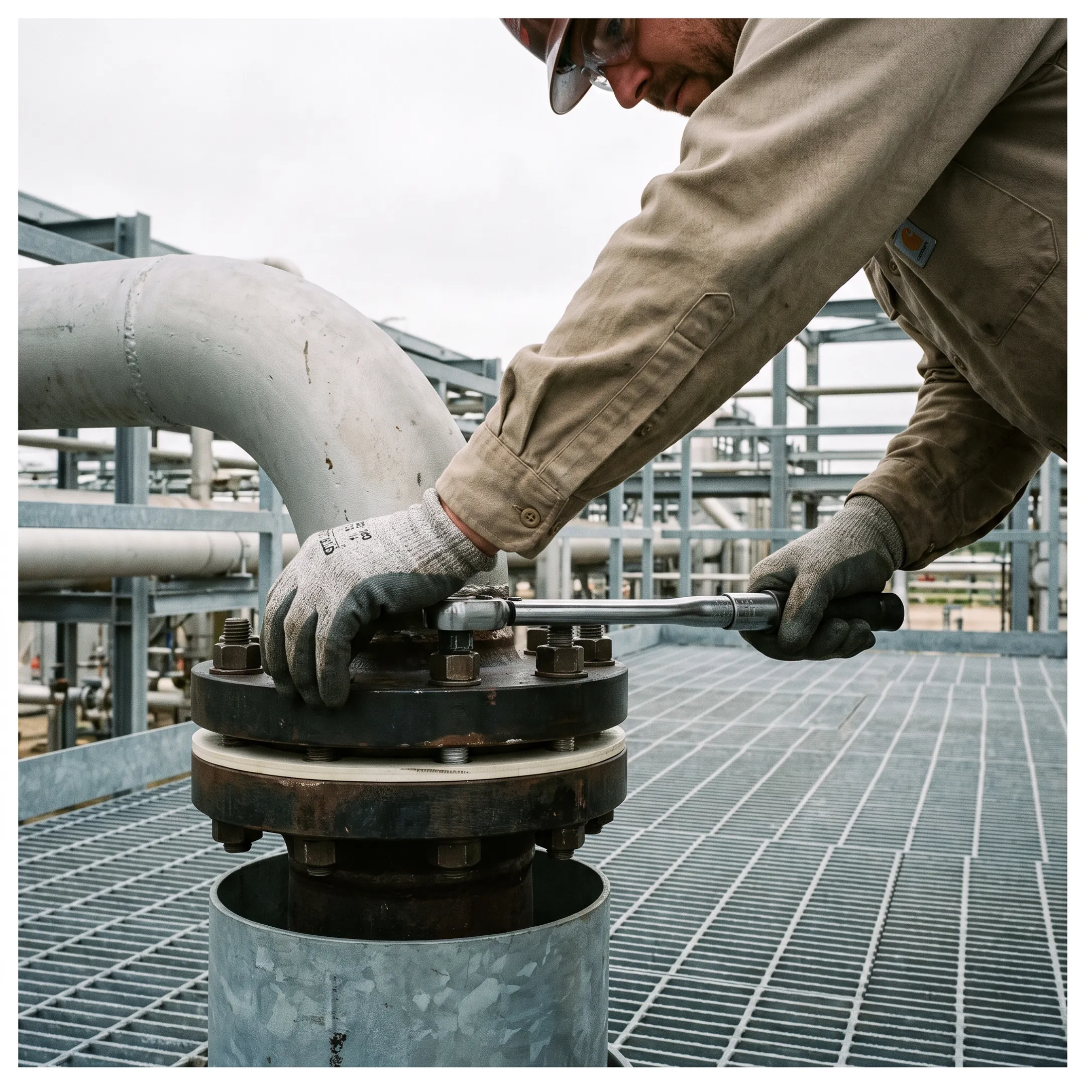Manufacturing flange gasket application