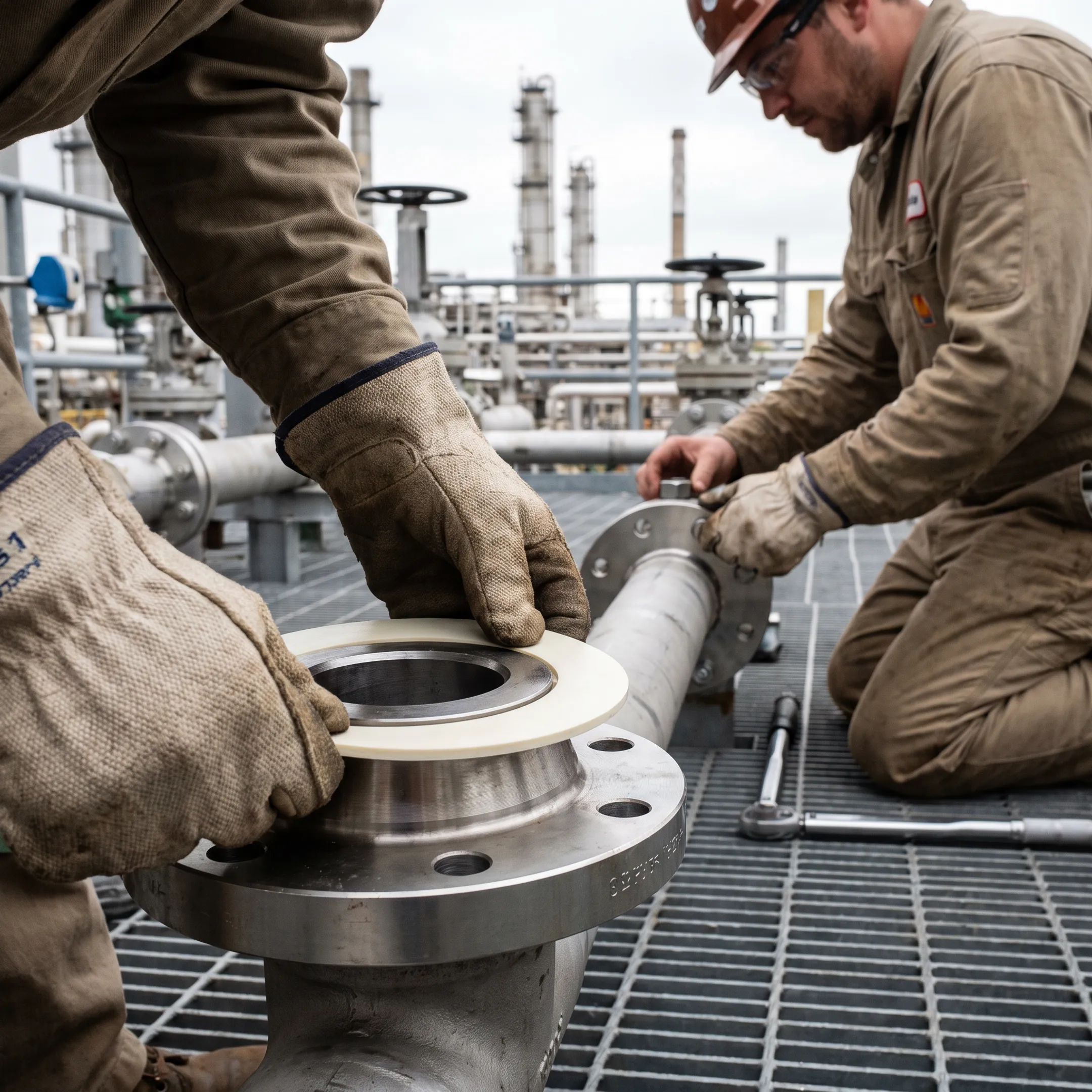 Oil and gas flange gasket application
