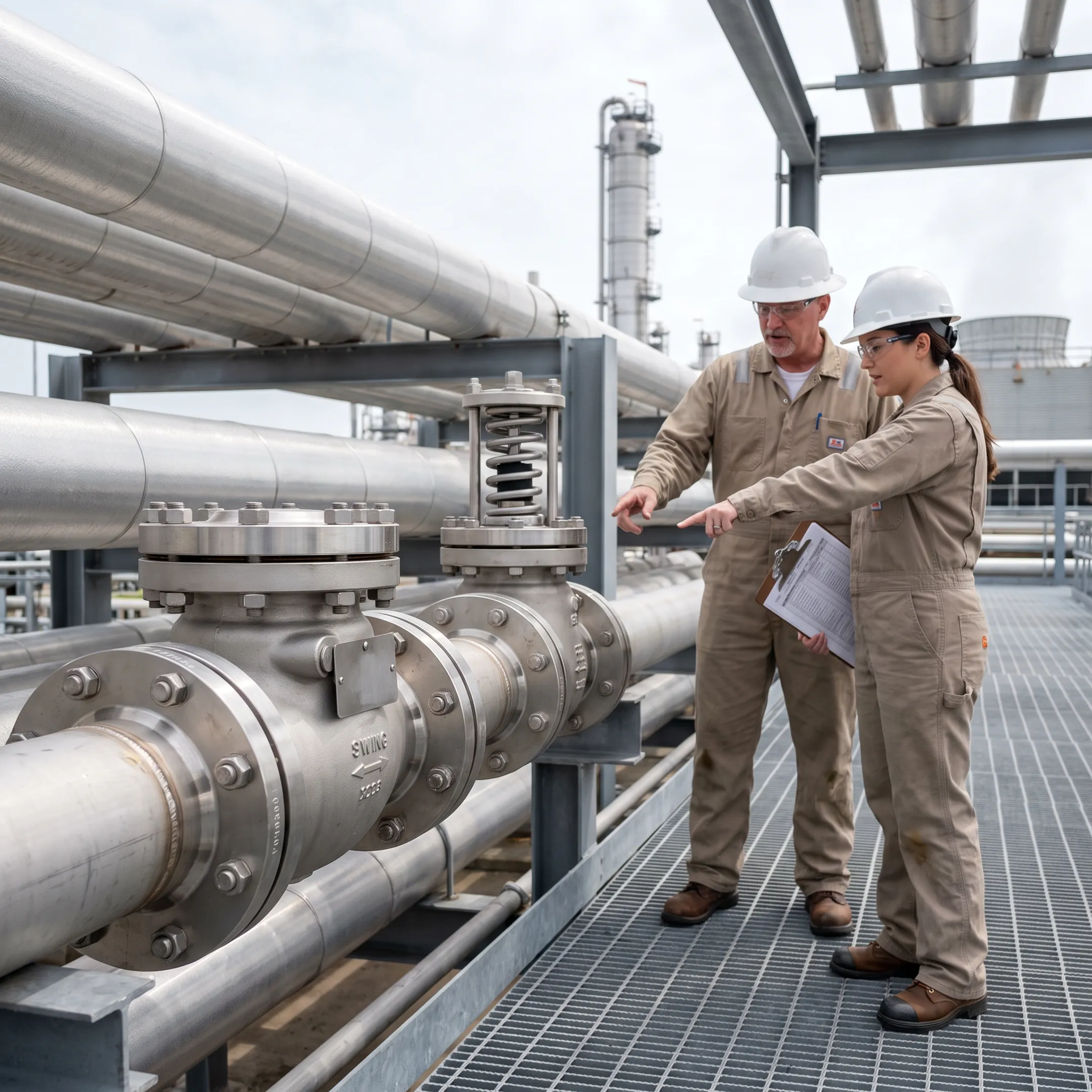 Petrochemical process piping and valves