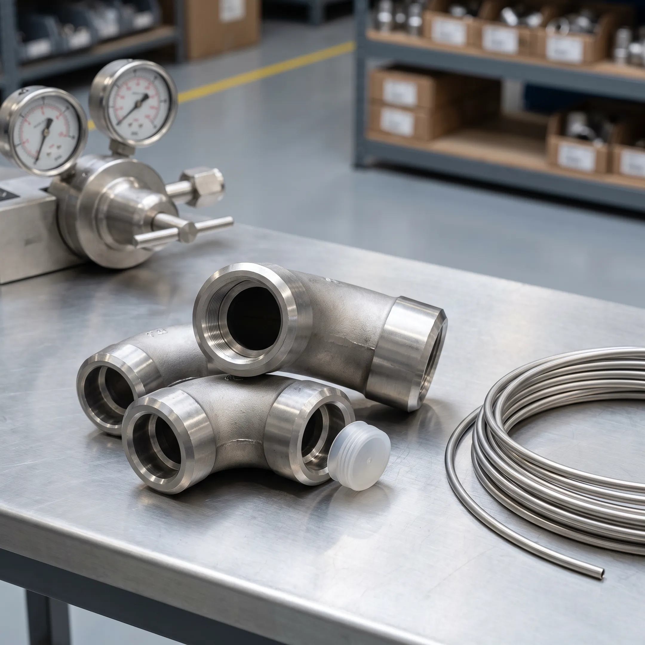 Socket weld elbows in instrumentation systems