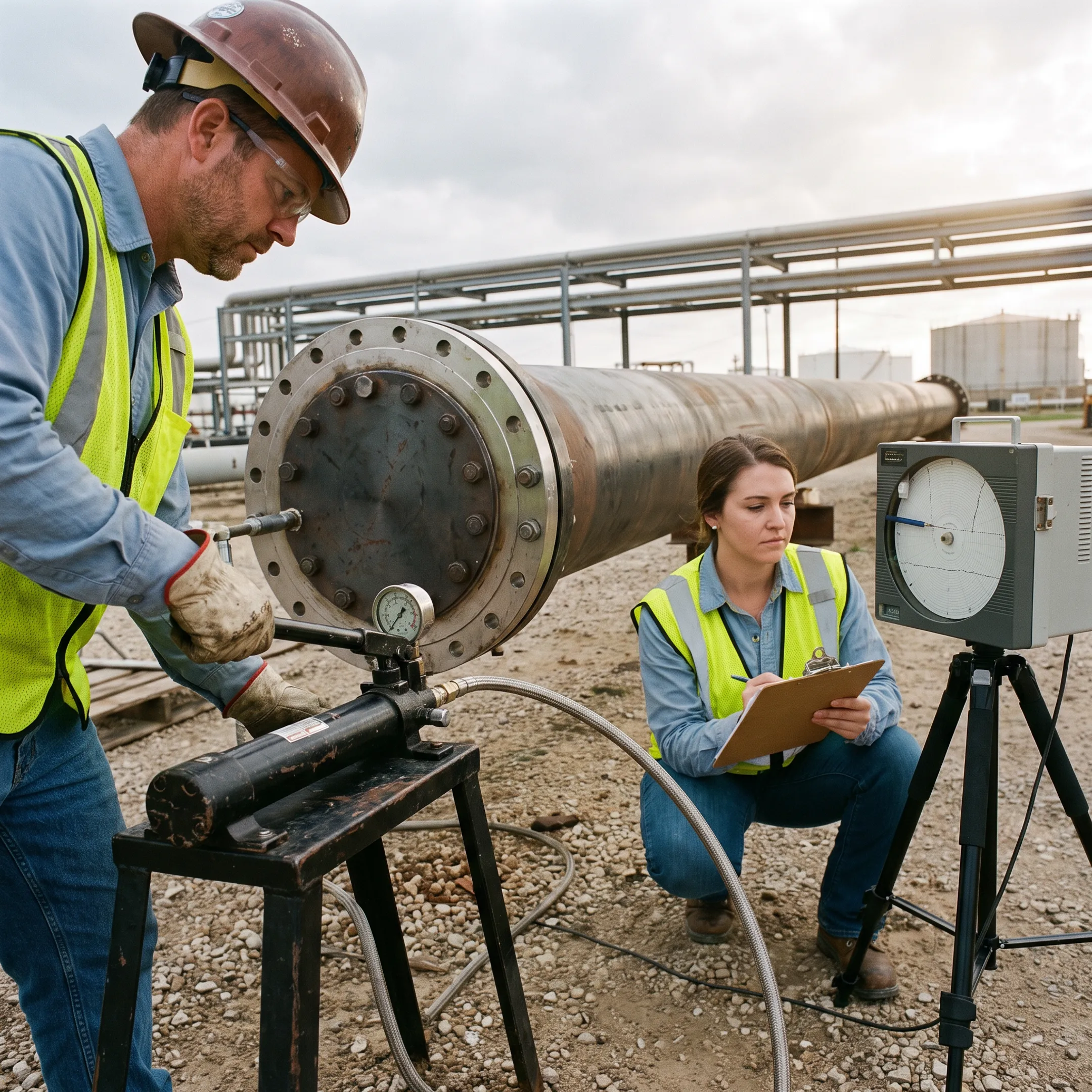 Testing and inspection services using chart recorder