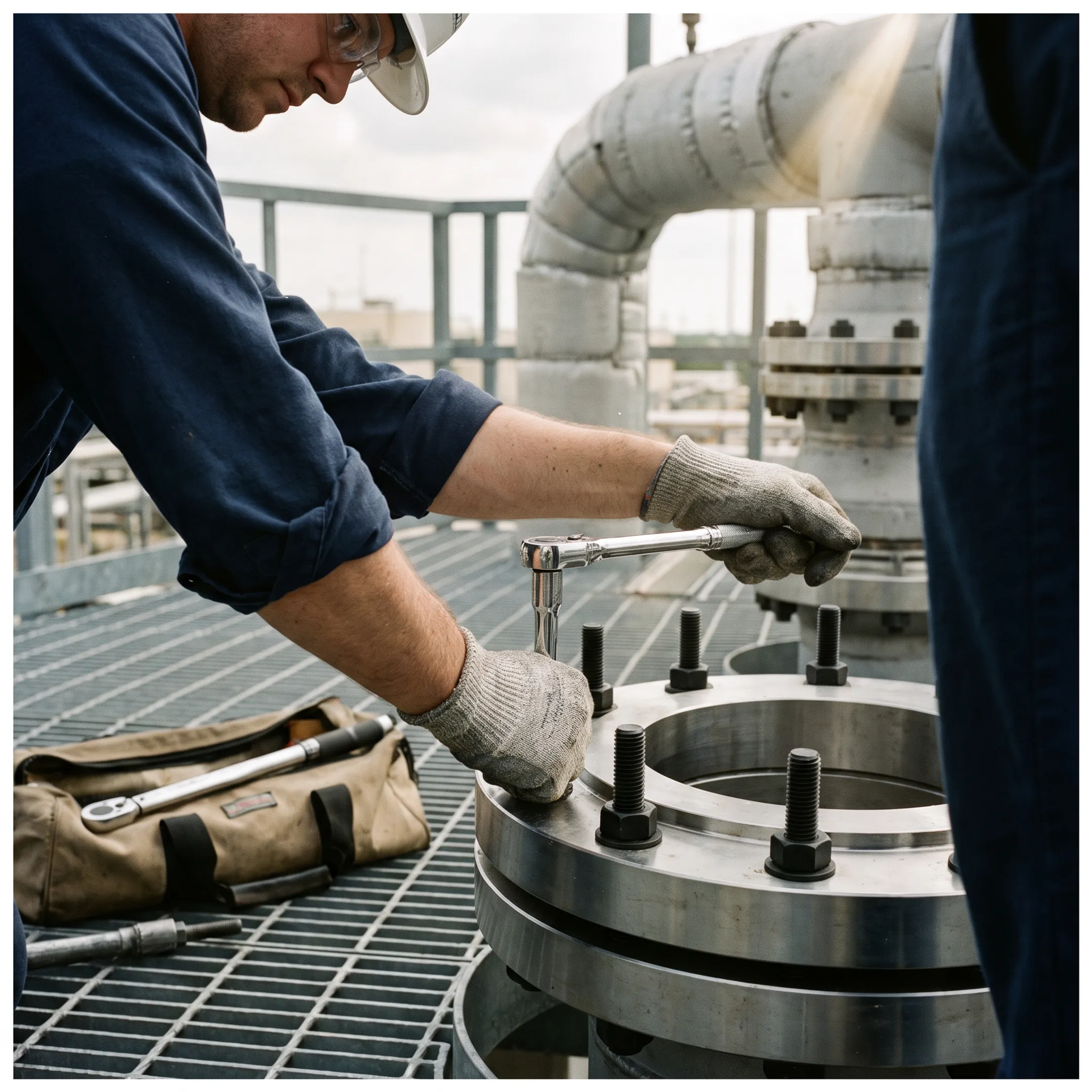 Petrochemical plant fastening application