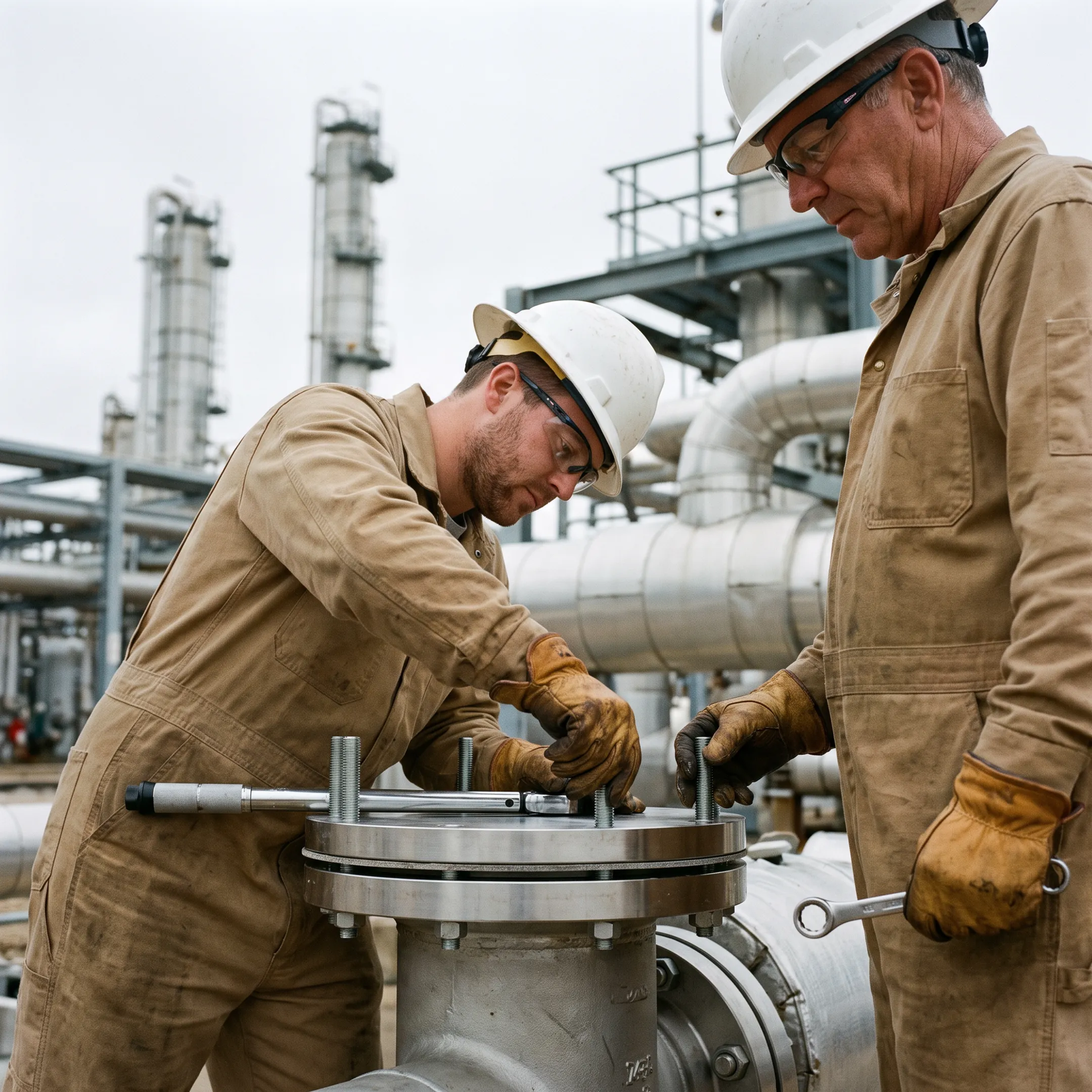 Petrochemical plant flange isolation application