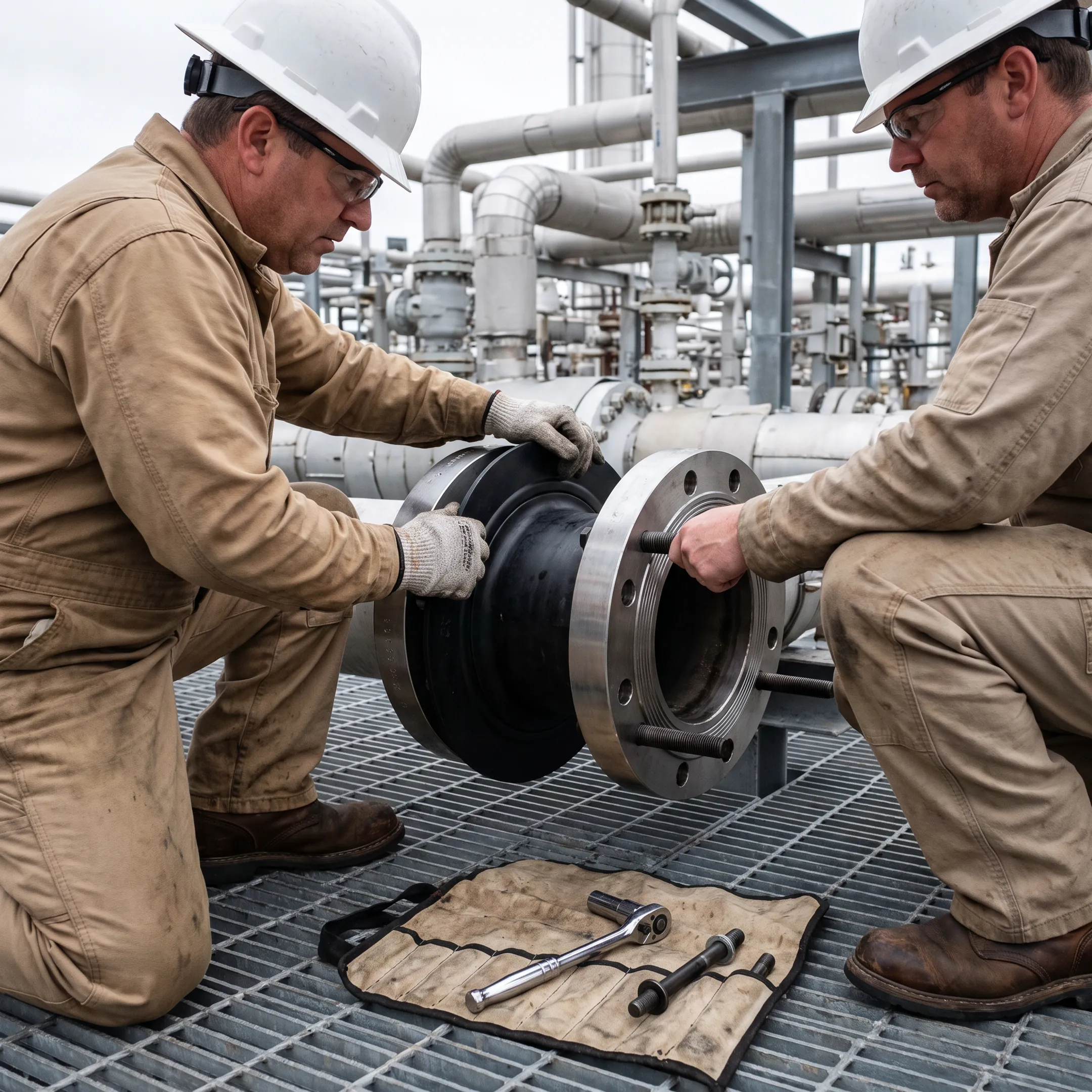 Petrochemical piping flange gasket