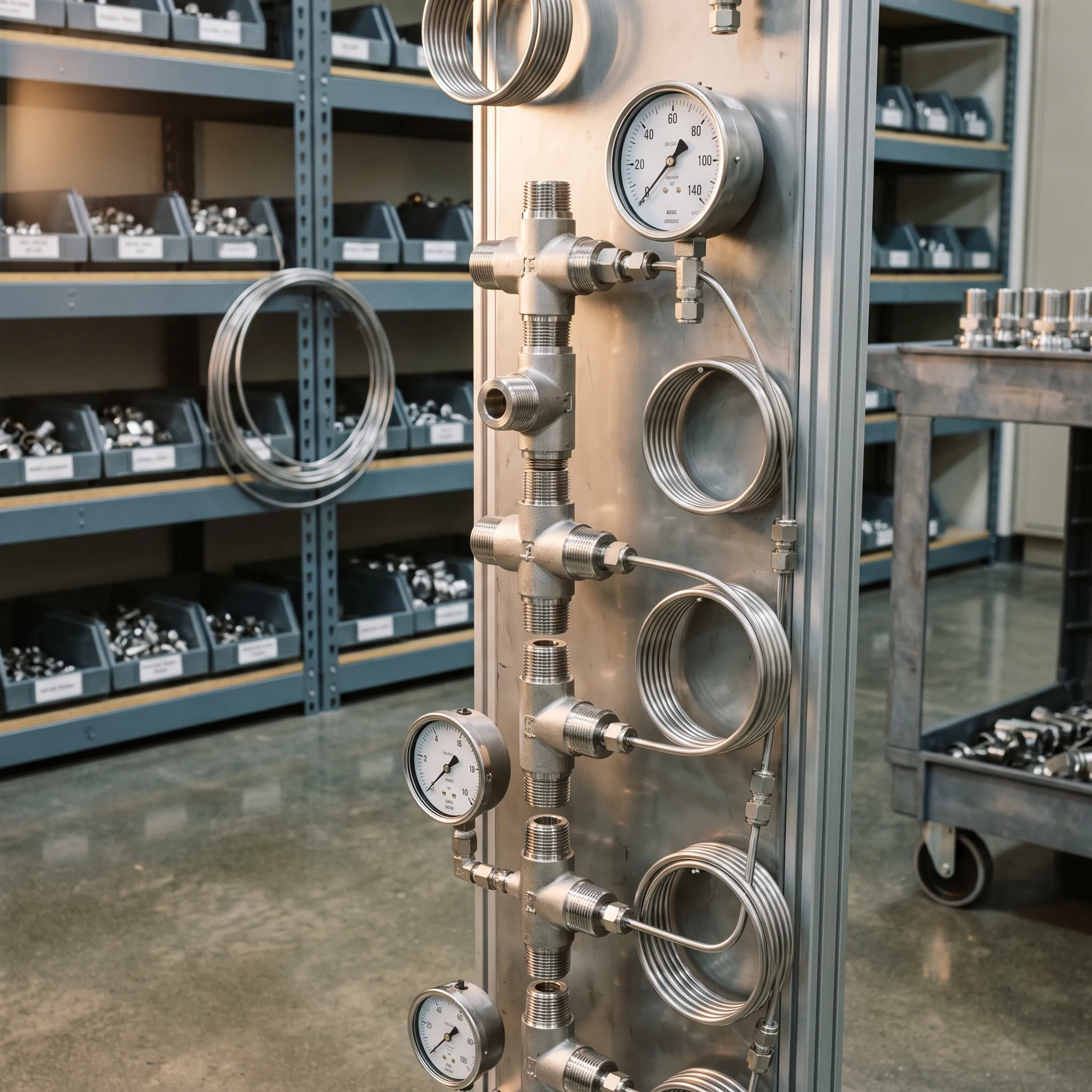 Tee fittings in an instrumentation system
