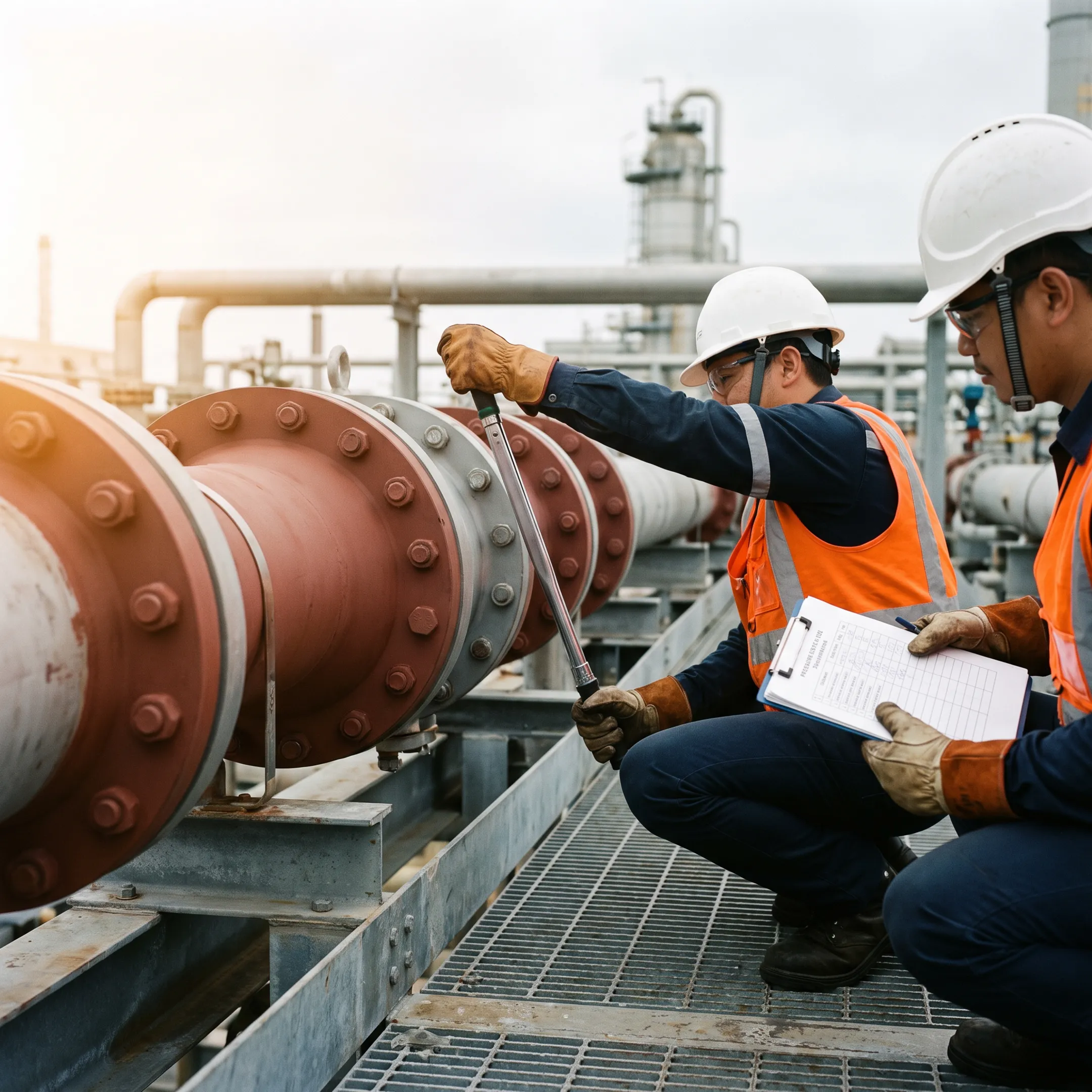 Industrial piping flanges