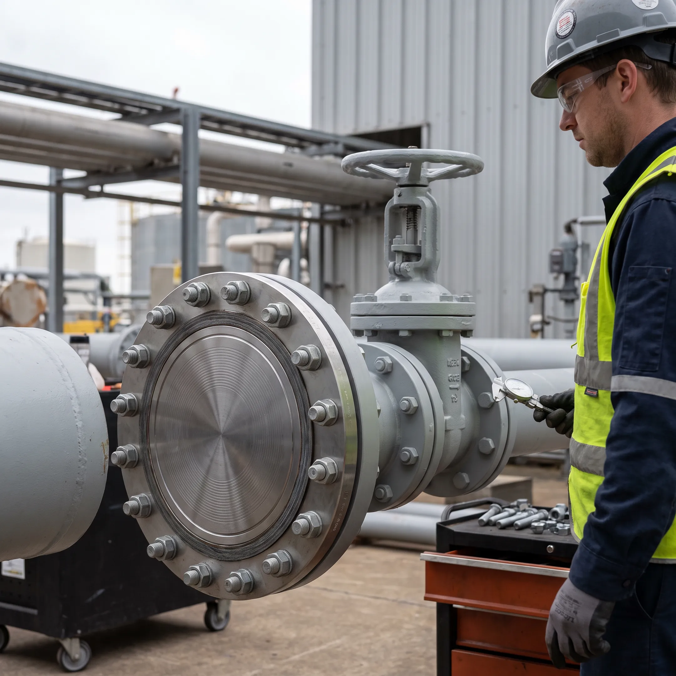 Industrial piping systems with forged flanges