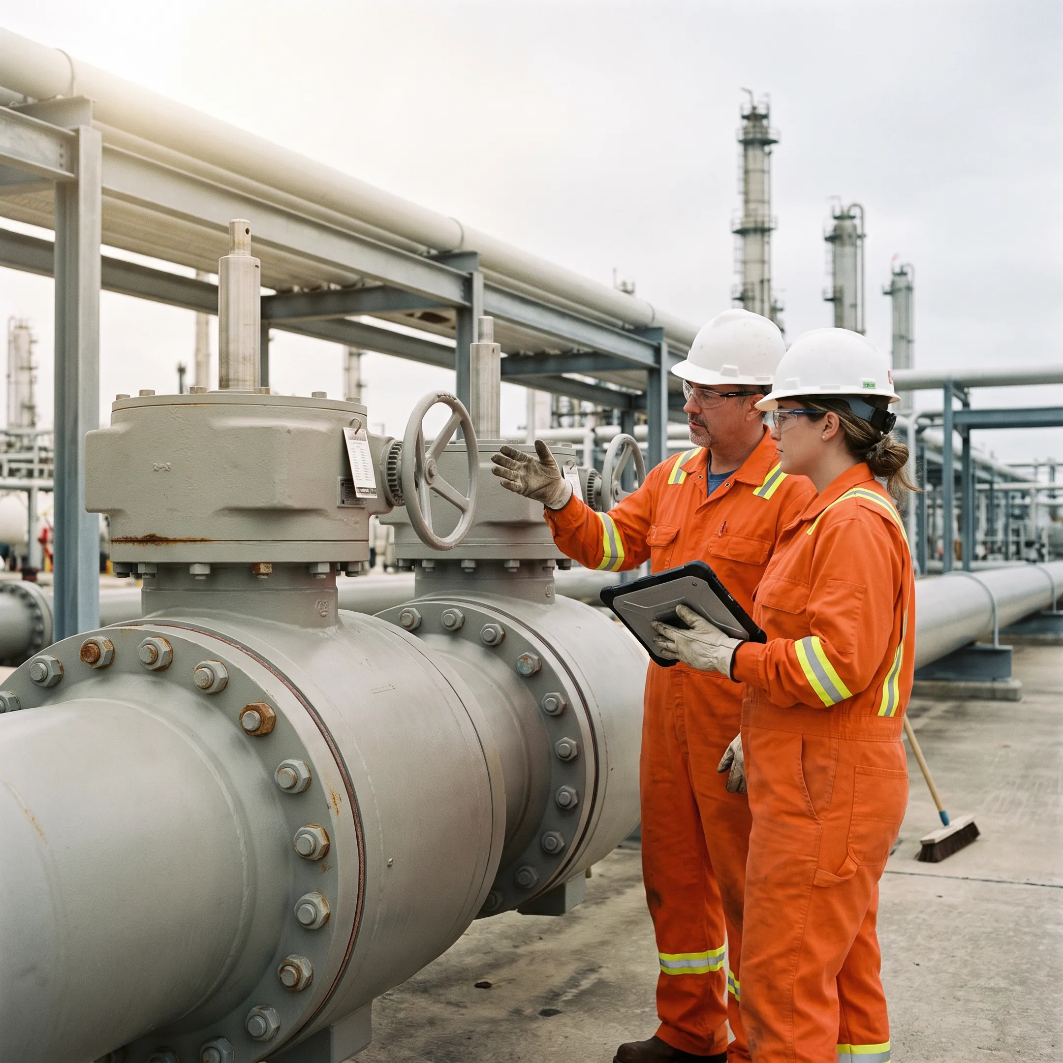 Butterfly valves in oil and gas piping