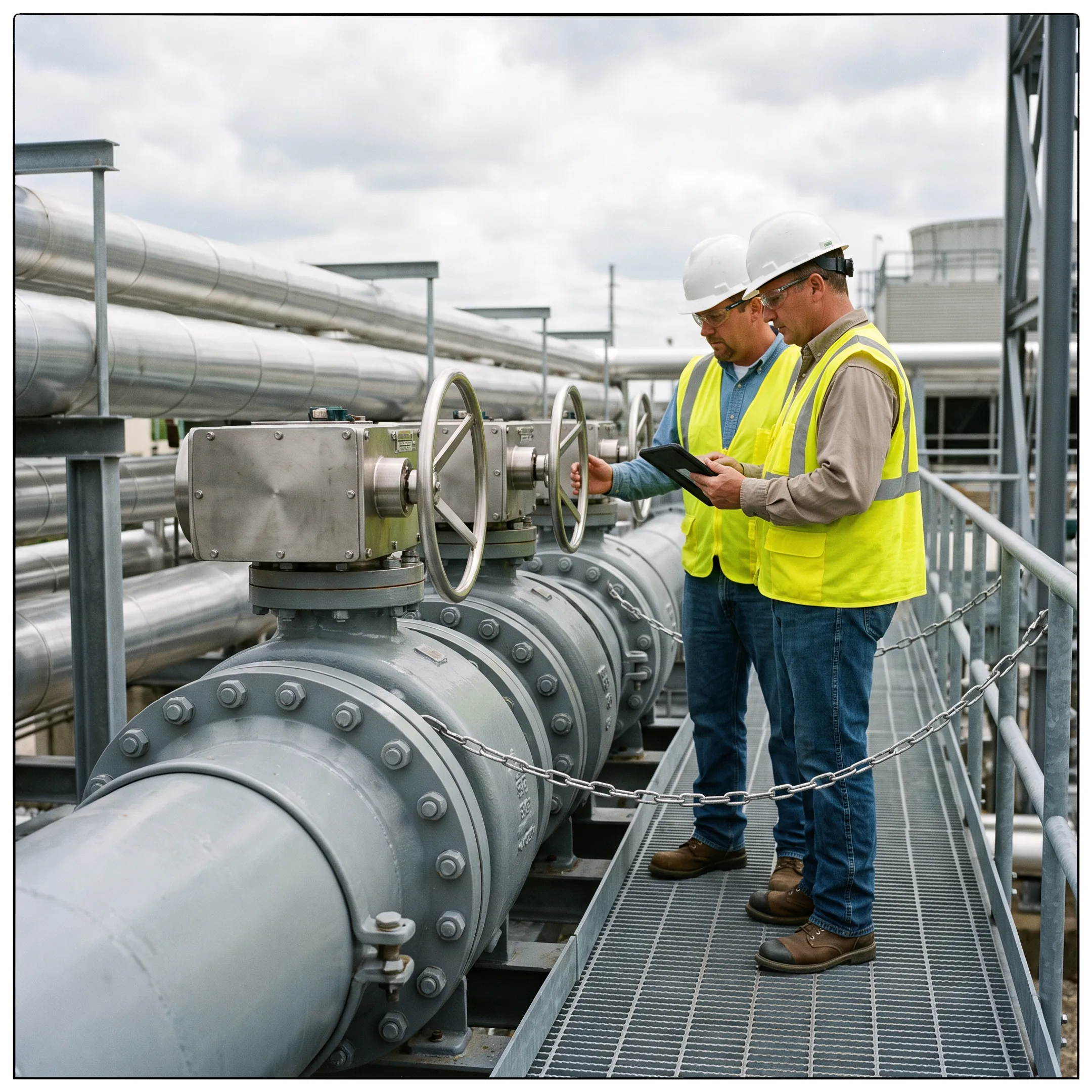 Butterfly valves for power generation piping