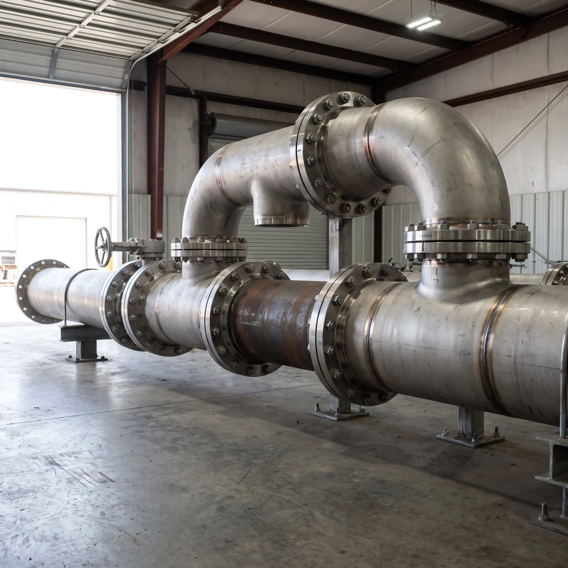Stainless steel fittings in process piping